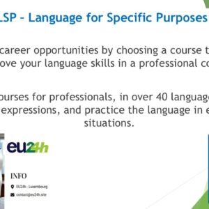 Project Management (Language Courses for Specific Purposes- LSP)