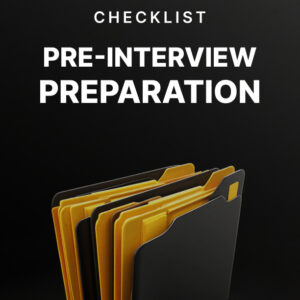 Pre-Interview Preparation - CheckList